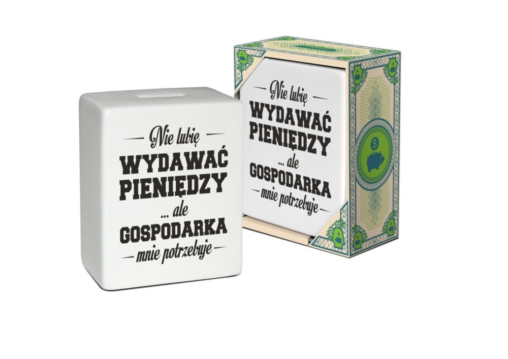 Skarbonka kostka "Gospodarka mnie potrzebuje"