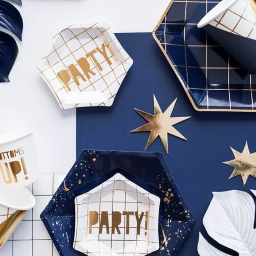 Talerzyki papierowe - PARTY!, 12,5 cm, 6 szt.