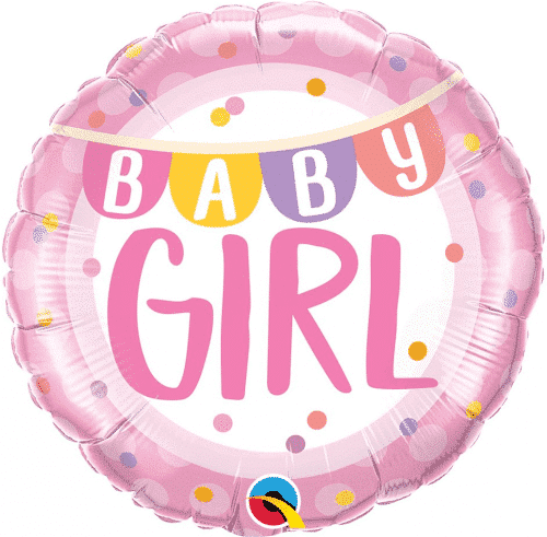 Balon bez helu: Baby Girl, party, 18". Szalony.pl - Sklep imprezowy.