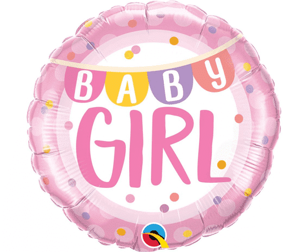 Balon foliowy – Baby Girl, party, 18″ Balony bez helu Sprawdź naszą ofertę. Sklep imprezowy Szalony.pl. 2