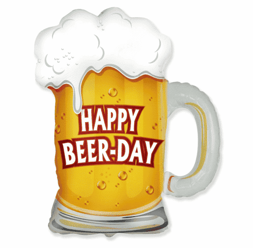 Balon bez helu: Piwo - Happy Beer-Day, 24"