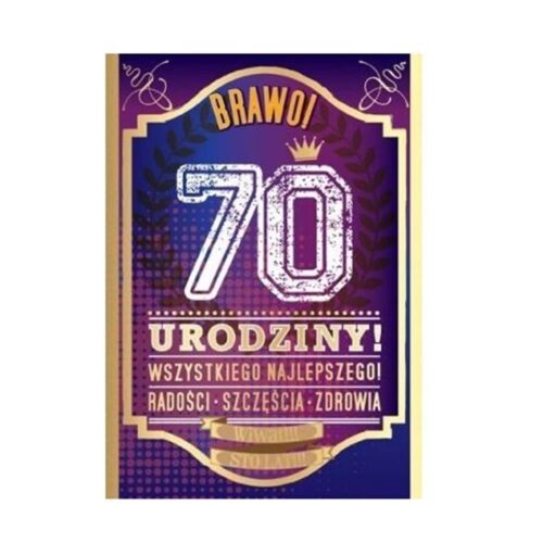 Kartka urodzinowa - 70 urodziny