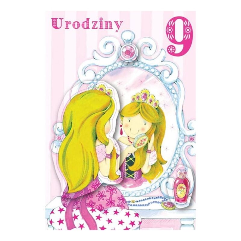 Kartka okolicznościowa – 9 urodziny, piękność Kartki dla dzieci Szalony.pl - Sklep imprezowy 2