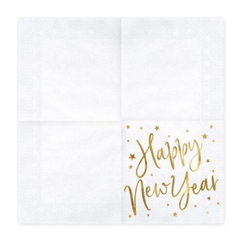 Serwetki - Happy New Year, 33cm, 20 szt