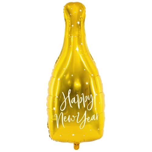 Balon z helem: Butelka szampana “Happy New Year” Foliowe balony z helem Sprawdź naszą ofertę. Sklep imprezowy Szalony.pl.