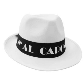 Kapelusz – AL CAPONE, biały – Karnawał / Nowy Rok – Szalony.pl