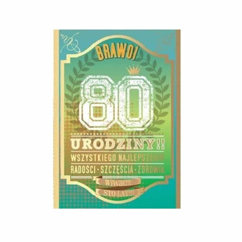 Kartka okolicznościowa - 80 urodziny