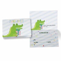 Zaproszenia – Krokodyl, 5 szt. – Kartki okolicznościowe – Szalony.pl