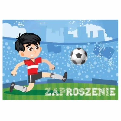 Zaproszenia – Piłkarz, 5 szt. Kartki okolicznościowe Szalony.pl - Sklep imprezowy