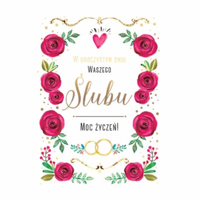 Kartka okolicznościowa – Ślub, kwiaty Kartki okolicznościowe Szalony.pl - Sklep imprezowy