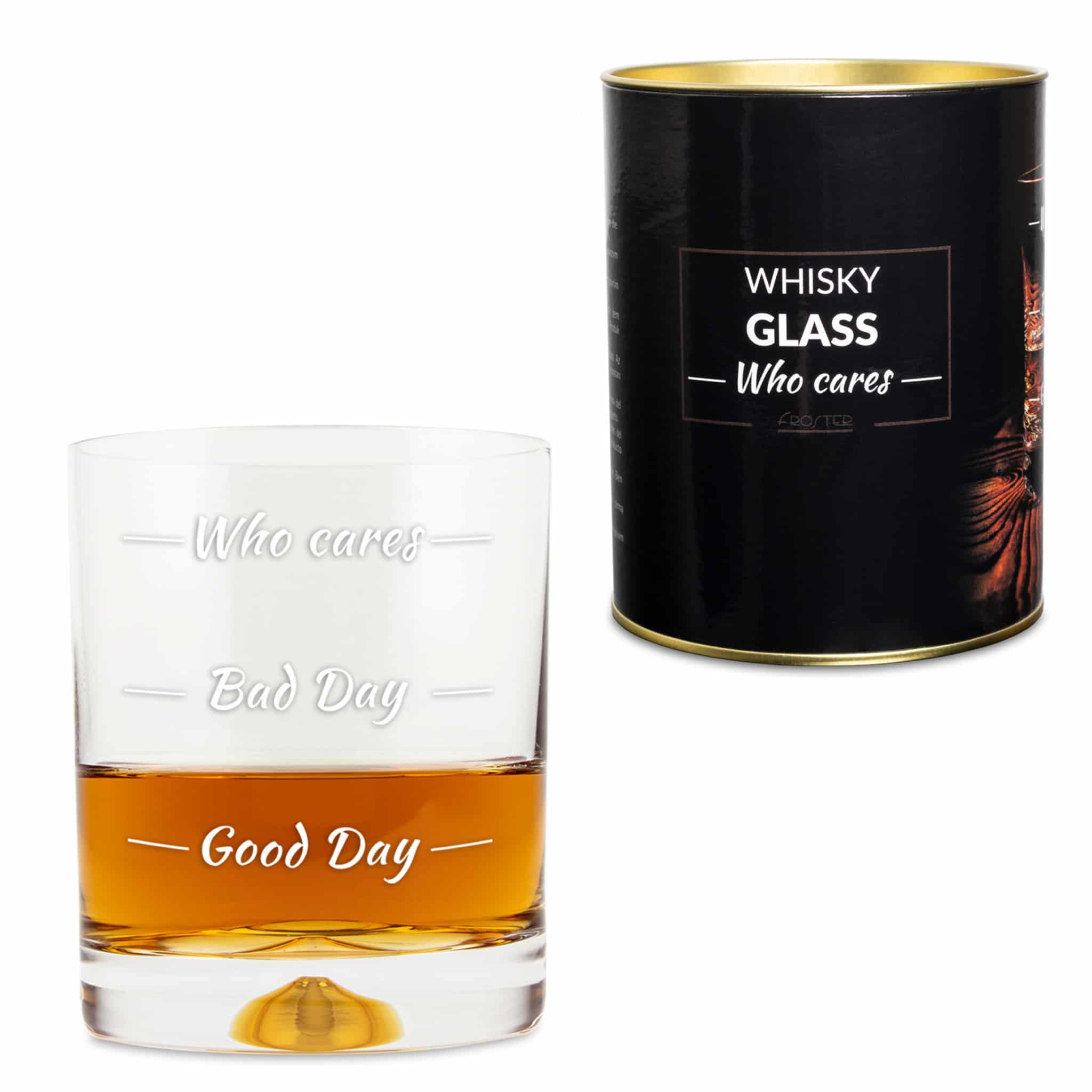 Szklanka do whisky “Who cares” Prezenty Szalony.pl - Sklep imprezowy