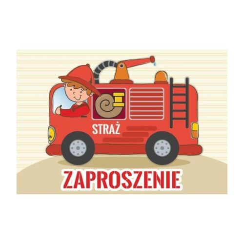 Zaproszenia - Straż pożarna, 5 szt.