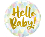 Balon bez helu: Hello Baby, 18″ – Balony bez helu – Szalony.pl
