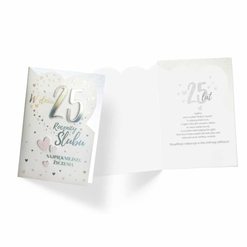 Kartka okolicznościowa – W dniu 25 rocznicy ślubu Kartki na rocznicę ślubu Szalony.pl - Sklep imprezowy 2