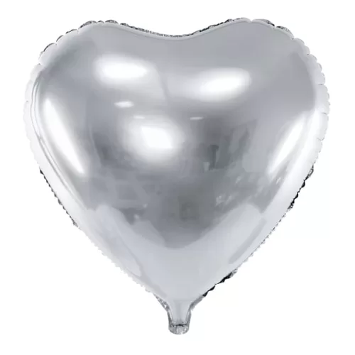 Balon z helem: Serce XXL, srebrne, 61 cm Balony dla Zakochanych Sprawdź naszą ofertę. Sklep imprezowy Szalony.pl.