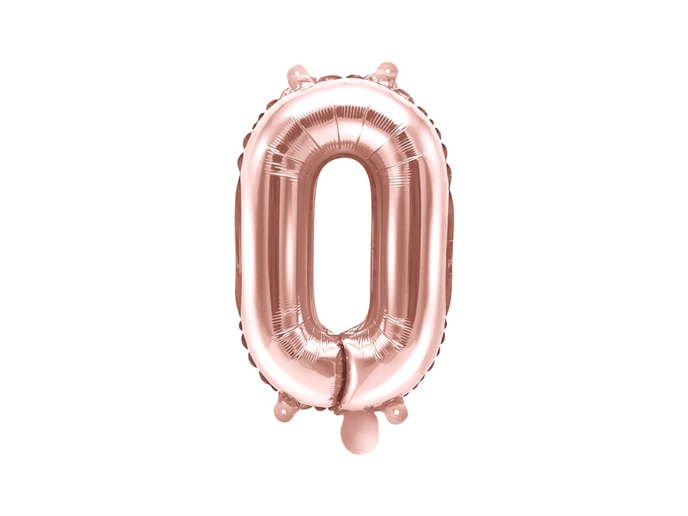 Balon na powietrze: Cyfra 0, 35cm, różowo-złota Balony bez helu Sprawdź naszą ofertę. Sklep imprezowy Szalony.pl. 2