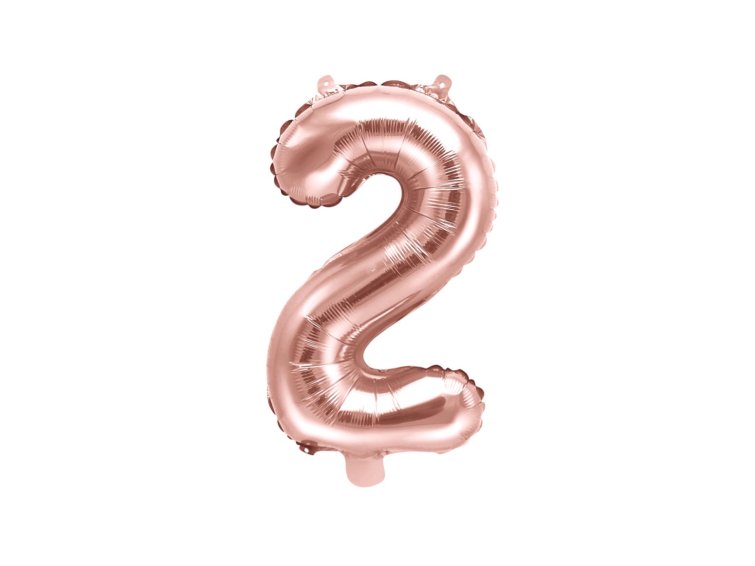 Balon na powietrze: Cyfra 2, 35cm, różowo-złota Balony bez helu Szalony.pl - Sklep imprezowy