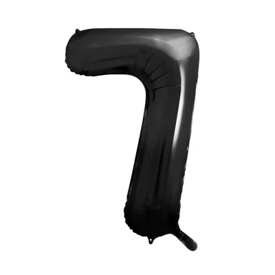 Balon bez helu: Cyfra 7 – 86cm, czarna Balony cyfry - 86 cm Szalony.pl - Sklep imprezowy