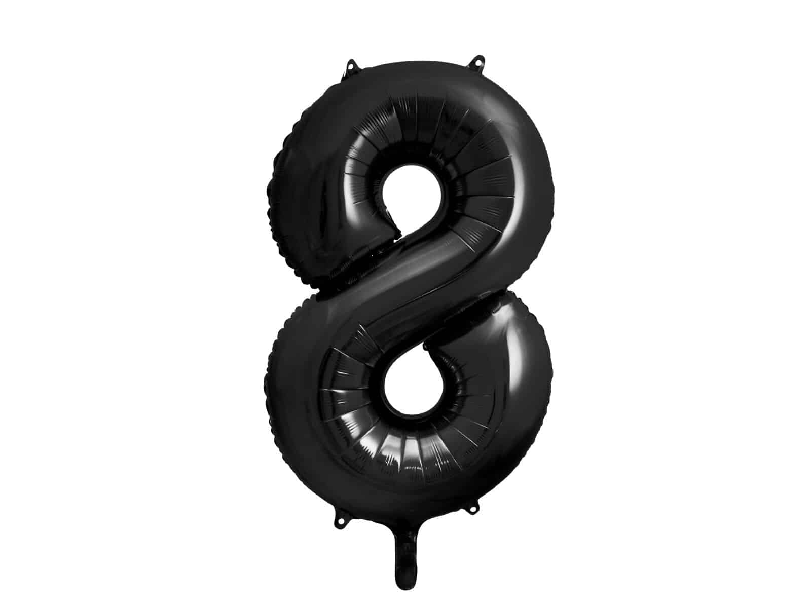 Balon z helem: cyfra 8, czarna, 86 cm Balony na 18 urodziny Szalony.pl - Sklep imprezowy