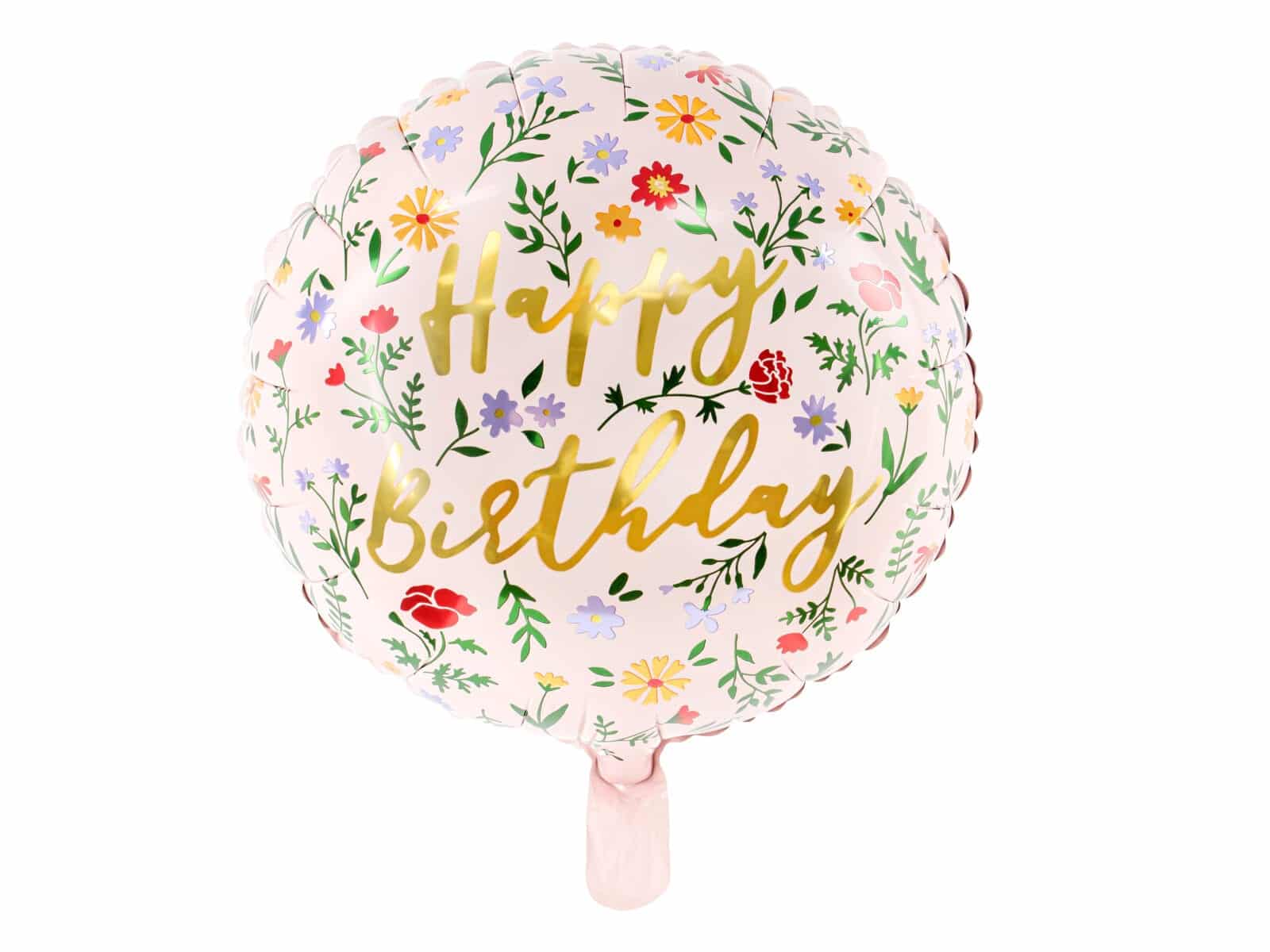 Balon bez helu: Happy Birthday, kwiaty, 18″ Balony bez helu Szalony.pl - Sklep imprezowy