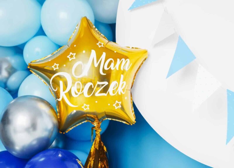 Balon z helem: Gwiazdka, Mam Roczek, 18″ Balony na Roczek Szalony.pl - Sklep imprezowy 3