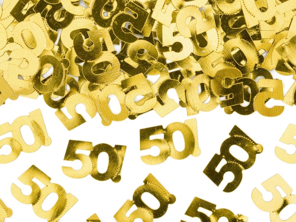 Konfetti 30th, 15g, złote