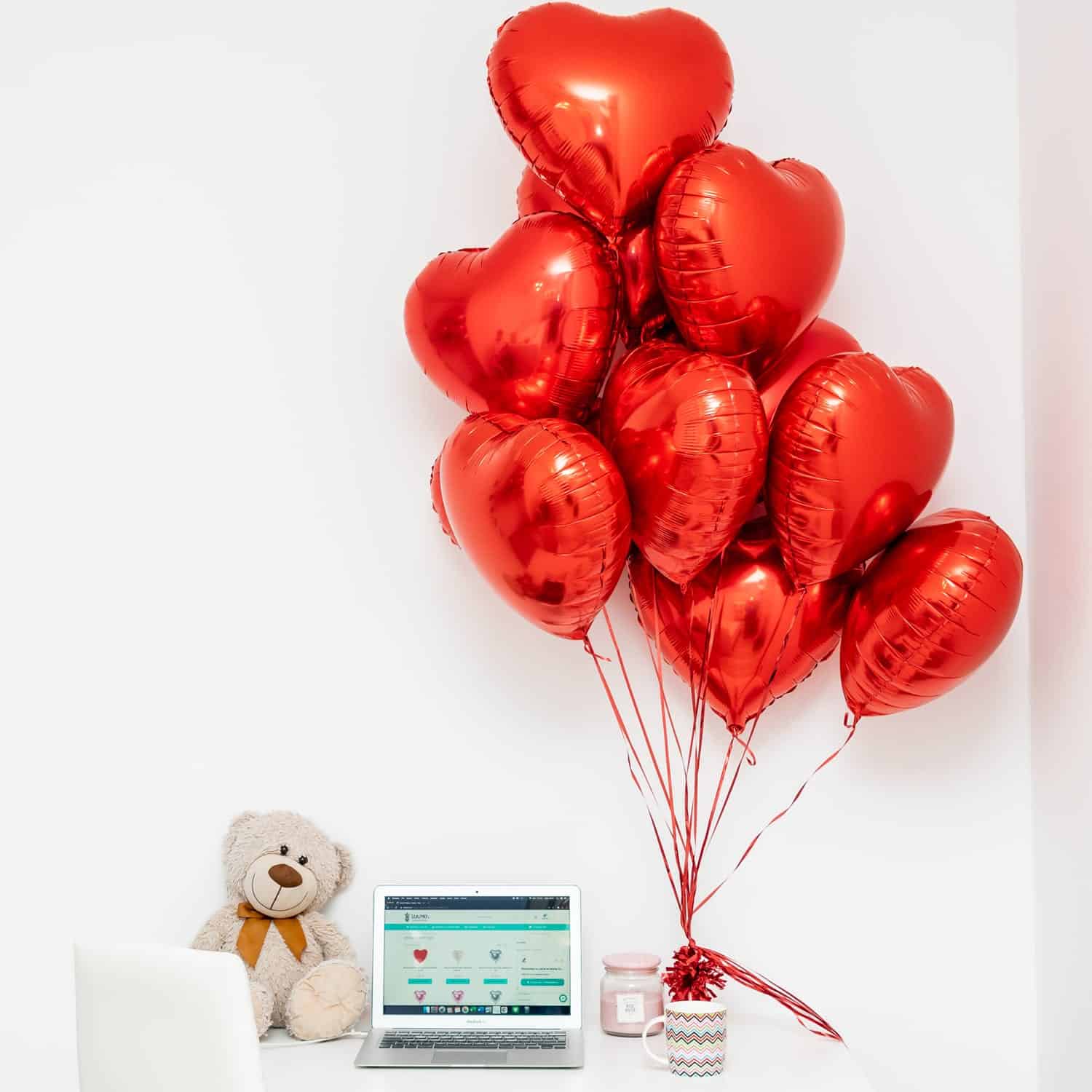 Bukiet balonowy: Lovely Balloons, napełniony helem Balony z helem Szalony.pl - Sklep imprezowy