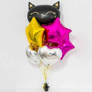 Bukiet balonowy: Black Cat, napełniony helem Szalony.pl