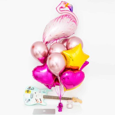 Bukiet balonowy: Super Flamingo, napełniony helem Balony dla Dziecka Szalony.pl - Sklep imprezowy