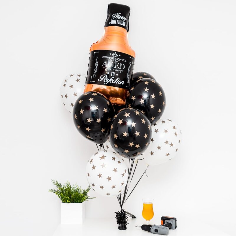 Bukiet balonowy: Old Whisky, napełniony helem Balony na dzień Babci i Dziadka Szalony.pl - Sklep imprezowy 2