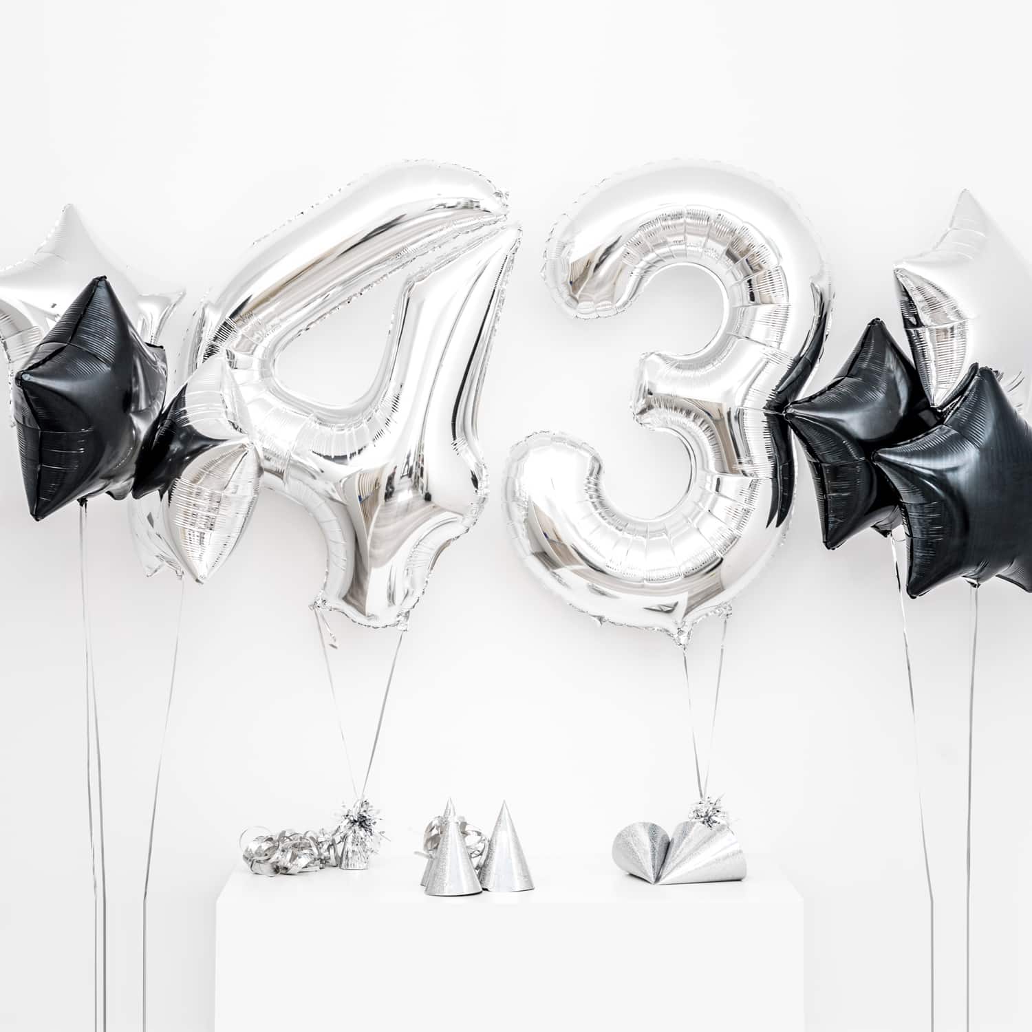 Bukiet balonowy: Silver Set, napełniony helem Balony na 16 urodziny Szalony.pl - Sklep imprezowy