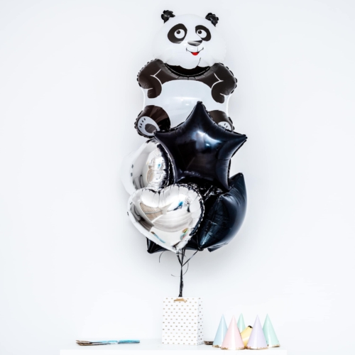 Bukiet balonowy: Giant Panda, napełniony helem Balony dla Dziecka Sprawdź naszą ofertę. Sklep imprezowy Szalony.pl.