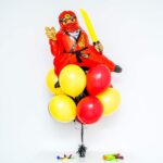Balon z helem: NINJA, czerwony, 61 cm Balon z helem: NINJA, czerwony, 61 cm