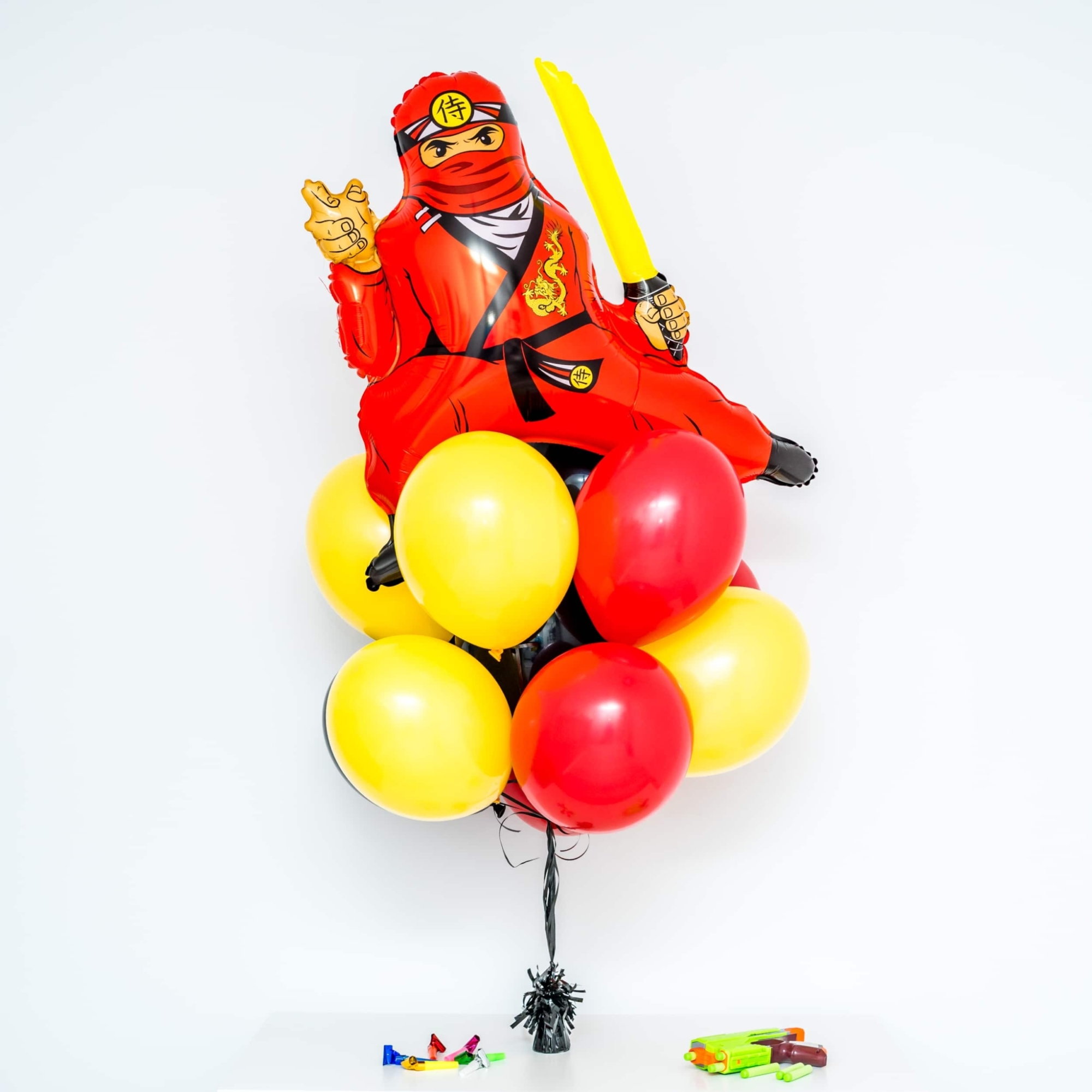 Bukiet balonowy: GO NINJA, napełniony helem Balony dla Dziecka Szalony.pl - Sklep imprezowy 2