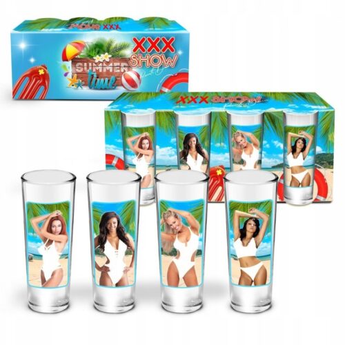 Kieliszki - Kobiety, palmy - XXX, 4 szt, 65 ml
