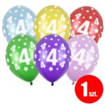 Balon z helem: 1 Urodziny, 30 cm, mix, (1 szt.) – Balony z helem (Trójmiasto) – Szalony.pl