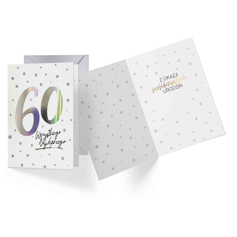 Kartka okolicznościowa – 60 urodziny Kartki na 60 urodziny Szalony.pl - Sklep imprezowy