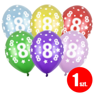 Balon z helem: 1 Urodziny, 30 cm, mix, (1 szt.) – Balony z helem (Trójmiasto) – Szalony.pl