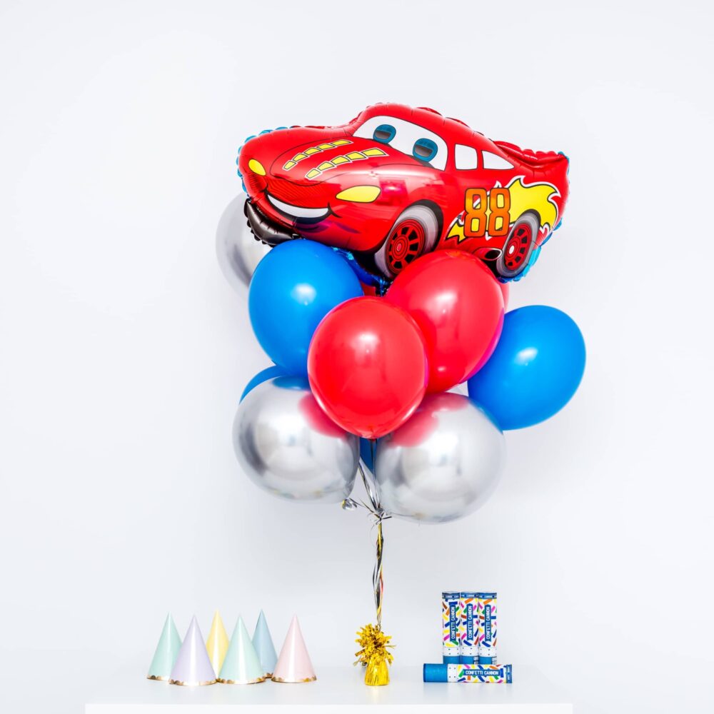Bukiet balonowy: McQueen, napełniony helem Balony dla Dziecka Sprawdź naszą ofertę. Sklep imprezowy Szalony.pl. 2