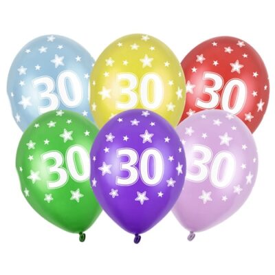 Balon bez helu: 30th Birthday, Metallic Mix Balony bez helu Szalony.pl - Sklep imprezowy