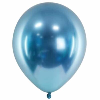 Balon z helem: Glossy, niebieski, 30 cm Balony na Narodziny Szalony.pl - Sklep imprezowy
