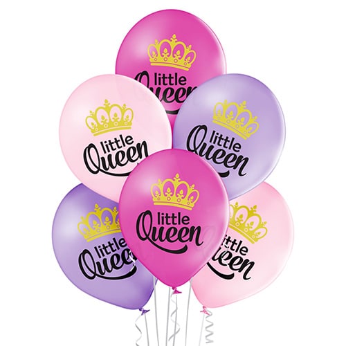 Balon z helem: Little Queen, mix, 30 cm Balony na Narodziny Sprawdź naszą ofertę. Sklep imprezowy Szalony.pl. 4