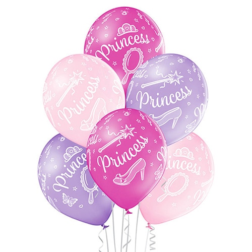 Balon z helem: Princess, mix, 30 cm Balony dla Dziecka Sprawdź naszą ofertę. Sklep imprezowy Szalony.pl. 4