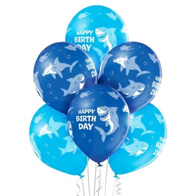 Balon z helem: Rekiny, mix, 30 cm Balony na Urodziny Szalony.pl - Sklep imprezowy