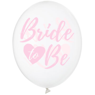 Balon z helem: Bride to Be, przeźroczysty, 30 cm – Balony z helem (Trójmiasto) – Szalony.pl
