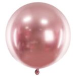 Balon bez helu: XXL - różowo-złoty, 60 cm