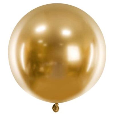 Balon z helem: Gumowy XXL, złoty, 60 cm Balony na Ślub Szalony.pl - Sklep imprezowy