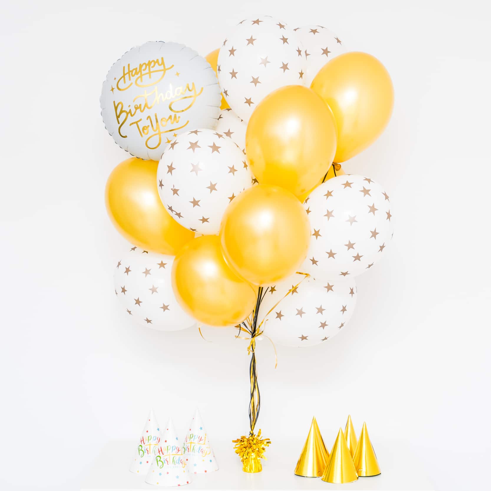 Bukiet balonowy: FANCY BIRTHDAY 2, napełniony helem Balony z helem Szalony.pl - Sklep imprezowy