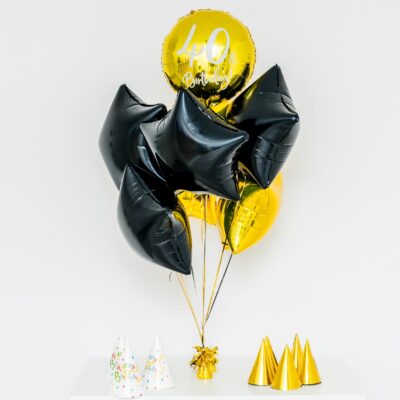Bukiet balonowy: BRILLIANT AGE, napełniony helem Balony na 18 urodziny Szalony.pl - Sklep imprezowy
