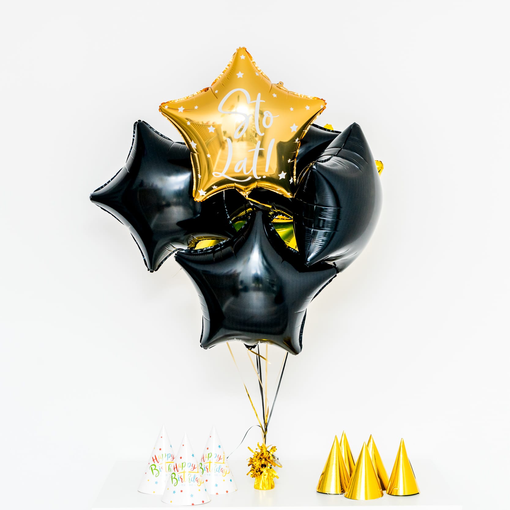 Bukiet balonowy: ELEGANT BIRTHDAY 1, napełniony helem Balony na Urodziny Szalony.pl - Sklep imprezowy